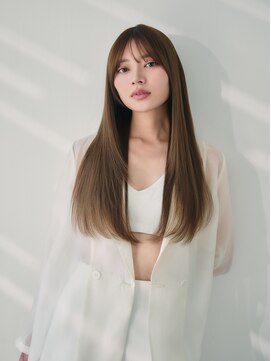 髪質改善　美髪ストレート　艶髪　前髪　韓国レイヤー　縮毛矯正