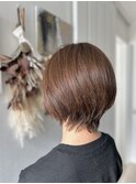 量が多い方でもできるショートボブ