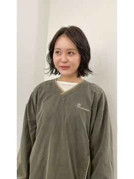 エンドリンク(endlink) ショートカットボブショートヘアウルフボブオリーブグレージュ