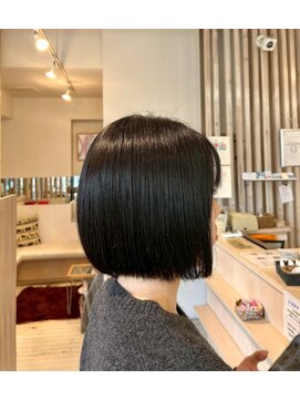 アシャ ヘアー ソリューション 神戸店(asha hair solution) ミルクティーブロンド/ダークブルー/デジタルパーマ/摂津本山