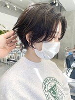 エリマ 調布(elima) ショートヘア顔周りレイヤーブリーチダブルカラーショートボブ