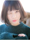 マロングレージュの前下がりボリュームボブ☆relian青山