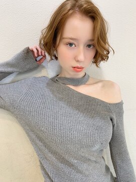 マリアバイアフロート(Maria by AFLOAT) 【山田】かきあげバング外国人風無造作カールショートボブ