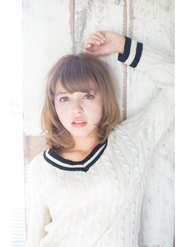 サロンドメルシー (salon de merci) 【salon de merci 青葉台】ベージュカラー くせ毛風ふわミディ☆