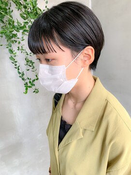 テトヘアー(teto hair) マッシュショート、耳かけショート、ワイドバング、オリーブ