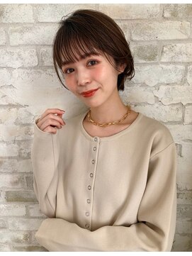 ジョエミバイアンアミ(joemi by Un ami) joemi新宿　おさまるショートボブ　ひし形ふんわり　花野