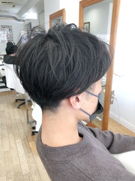 ヘッズ 本八幡店(HEADS) かき上げヘア ニュアンスマッシュ サイドパート 韓国マッシュ