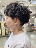 【なかじま ひびき】刈り上げマッシュ×リッジショートパーマ