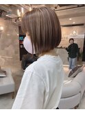 ぱつっとボブ/ショートボブ/ハイライト[横浜駅]