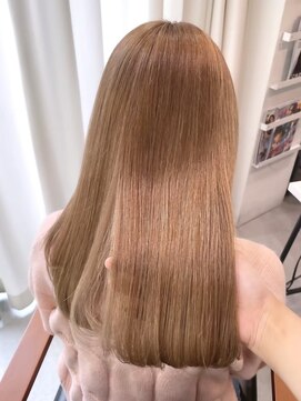 フォルテ ティアラ 横浜店(FORTE TIARA) 透明感ピンクベージュ/ブリーチ有Wカラー/髪質改善カラー