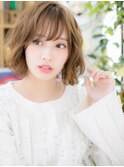細巻きハイライト韓国風大人可愛いボブパーマh3上尾20代30代40代