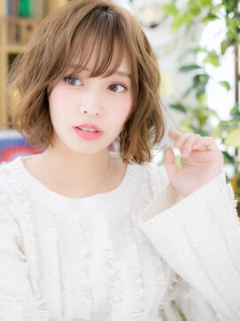 カバーヘア ブリス 上尾西口店(COVER HAIR bliss) 細巻きハイライト韓国風大人可愛いボブパーマh3上尾20代30代40代