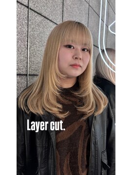 ゼスト フィーノ(ZEST fino) 【Sanae.】ブロンドカラー似合わせカット韓国レイヤー