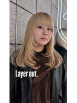 ゼスト フィーノ(ZEST fino) 【Sanae.】ブロンドカラー似合わせカット韓国レイヤー