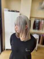 ミラシィ 成田(Mirashy)&nbsp;ハイライトカラーミルクティーベージュレイヤーカット