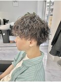 シャドウパーマ波巻きツイストスパイラルパーマ緩めメンズパーマ