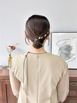 ヘアー アイス 御器所本店(HAIR ICI) ヘアセット結婚式ヘアタイトヘアタイトシニヨンボブ20代30代