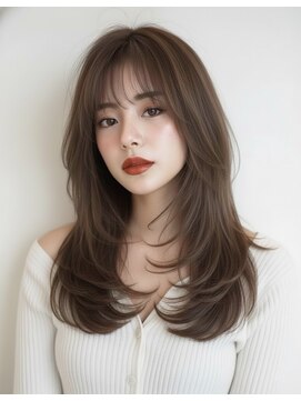 バイオレットジェム(Violet`jem) 前髪薄め ハッシュカット 小顔 オリーブグレー    銀座   AS-9