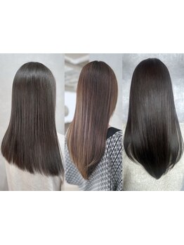 【髪質改善】F’linoは縮毛もダメージレス！ケア剤も豊富に使用。トリートメントとの相性も◎