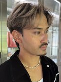 渋谷メンズケアブリーチチョコレートブラウンセンターパート◆