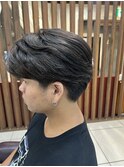 冬メンズパーマ刈り上げマッシュスタイル×ニュアンスカール