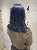 ネイビーブルー/ブリーチカラー