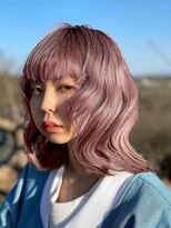 ピエスデシュブー(piece des cheveux) ブリーチ2回or3回 ピンクラベージュ