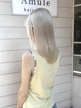 アミュレ ヘア サロン(Amule hair salon) ケアブリーチホワイトミルクティーベージュ