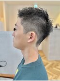 20代刈り上げオシャレボウズ束感ソフトモヒカン短髪メンズヘア