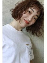 ナループロアオハナ(Nalu pu loa ohana) ふわふわボブ×ピンクベージュ