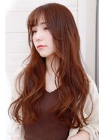 オーシャン(Ocean)&nbsp;[OCEAN Hair&Life藤原純]小顔無造作カールロング☆艶ベージュ☆