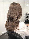ショコラベージュメルティカラー☆くびれヘアカールベビーバング