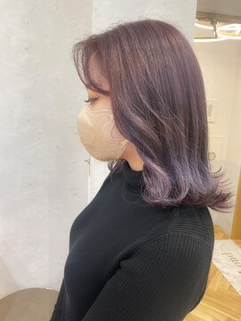 ロンドプランタン 恵比寿(Lond Printemps) 【石垣】くすみパープル/くびれヘア/デザインカラー