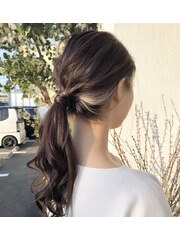 簡単アレンジこなれ感イヤリングカラー20代30代