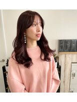 カミエ(kamie)&nbsp;＊ピンクラベンダー 顔周りカット 小顔バング 三宮 神戸