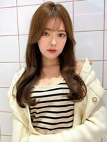 ルームバイシー 新宿(Loom. by Sea)&nbsp;韓国風前髪×グレージュカラー【髪質改善/新宿/デザインカラー】