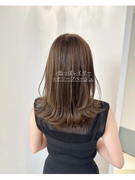 ローネス ギンザ(LONESS ginza) 大人可愛い20代30代40代オリーブカラー色っぽレイヤー☆髪質改善