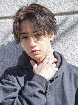 アイヴィー(IVY) Men'sStyle☆波巻きハイライト束感ツーブロックマッシュパーマ