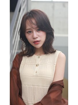 リノ 吉祥寺(Lino kichijoji) 小顔モードプリカールチョコレート大人ガーリー外ハネミディアム