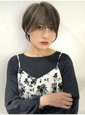 ショートボブ髪型30代40代50代前髪あり前髪なし面長丸顔【荒牧】