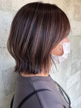 ビスクヘアデザイン(bisq hair design) 外はねボブ　きりっぱなし　韓国風　髪質改善トリートメント