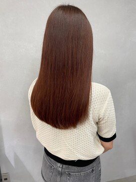 ミュラ(mulah) 暖色カラーオレンジブラウン＊ストレートロング艶カラー