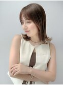 クラゲヘアー/オリーブグレー/小顔/ココアベージュ［世田谷］