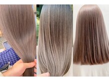 モカグレージュ☆艶感を出したい方に◎＊ブリーチなしダブルカラー[池袋駅/ブリーチなしダブルカラー]