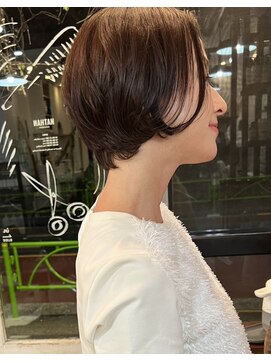 ナタン 自由が丘(NATHAN) マロンベージュ フェザーショート ラベンダーミルクティー 暗髪