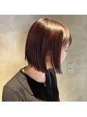 切りっぱなしボブ×ピンクラベンダー