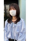 愛されセミディ/ひし形シルエット/くすみカラー/レイヤーカット