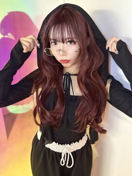 ユーフォリア 渋谷グランデ(Euphoria SHIBUYA GRANDE) ブリーチなしダブルカラー/ボルドーカラー/韓国ヘア