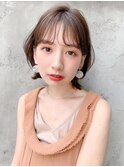 セミディうるツヤチェリーブラウンくせ毛風カール#242f0613