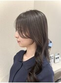 顔まわりカット透明感カラー韓国ヘア